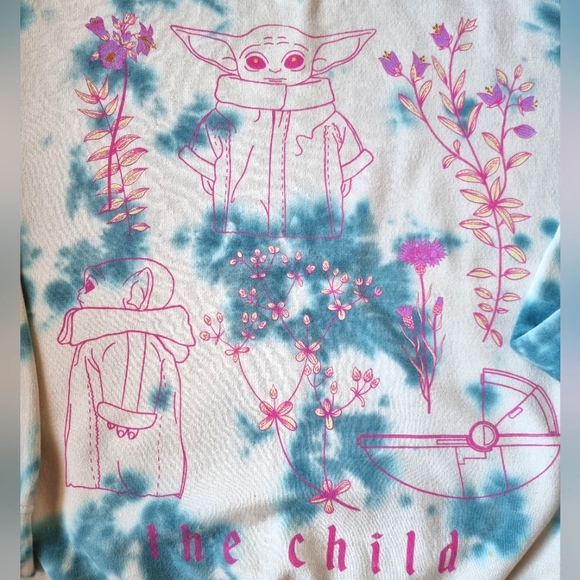 Mad Engine Star Wars 'The Child' Tie Dye Sweatshirt Size L - Picture 6 of 8